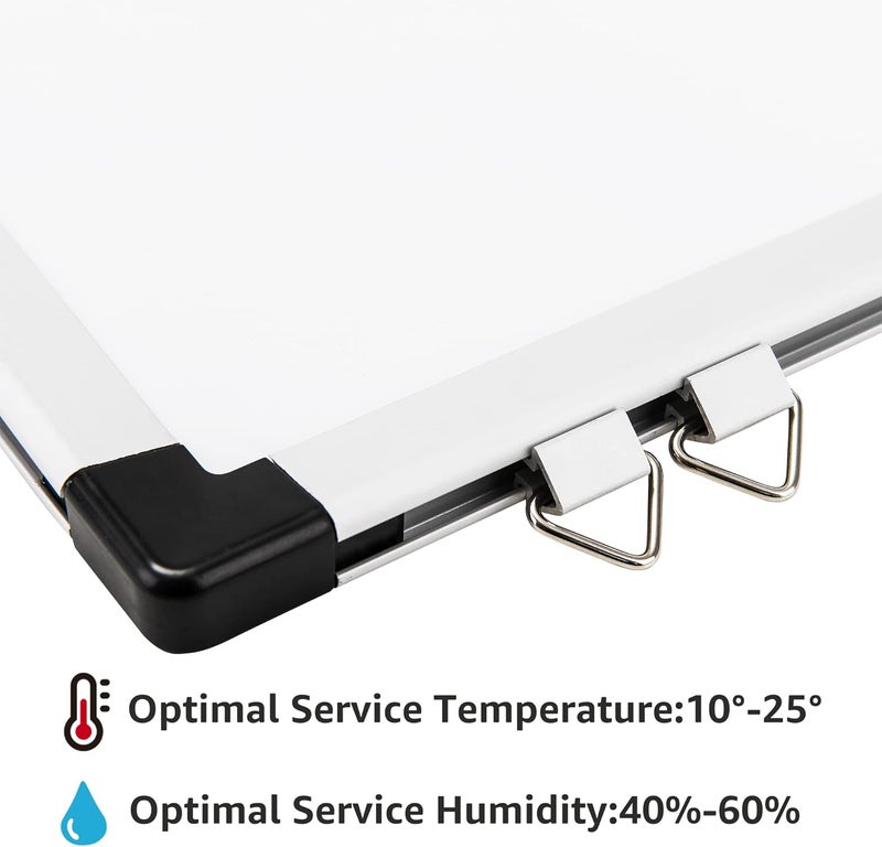 Magnetic Whiteboard with Pen Tray, Aluminium Trim and Dry-Wipe Writing Surface, 90 x 60cm (WxH), White - Image 3