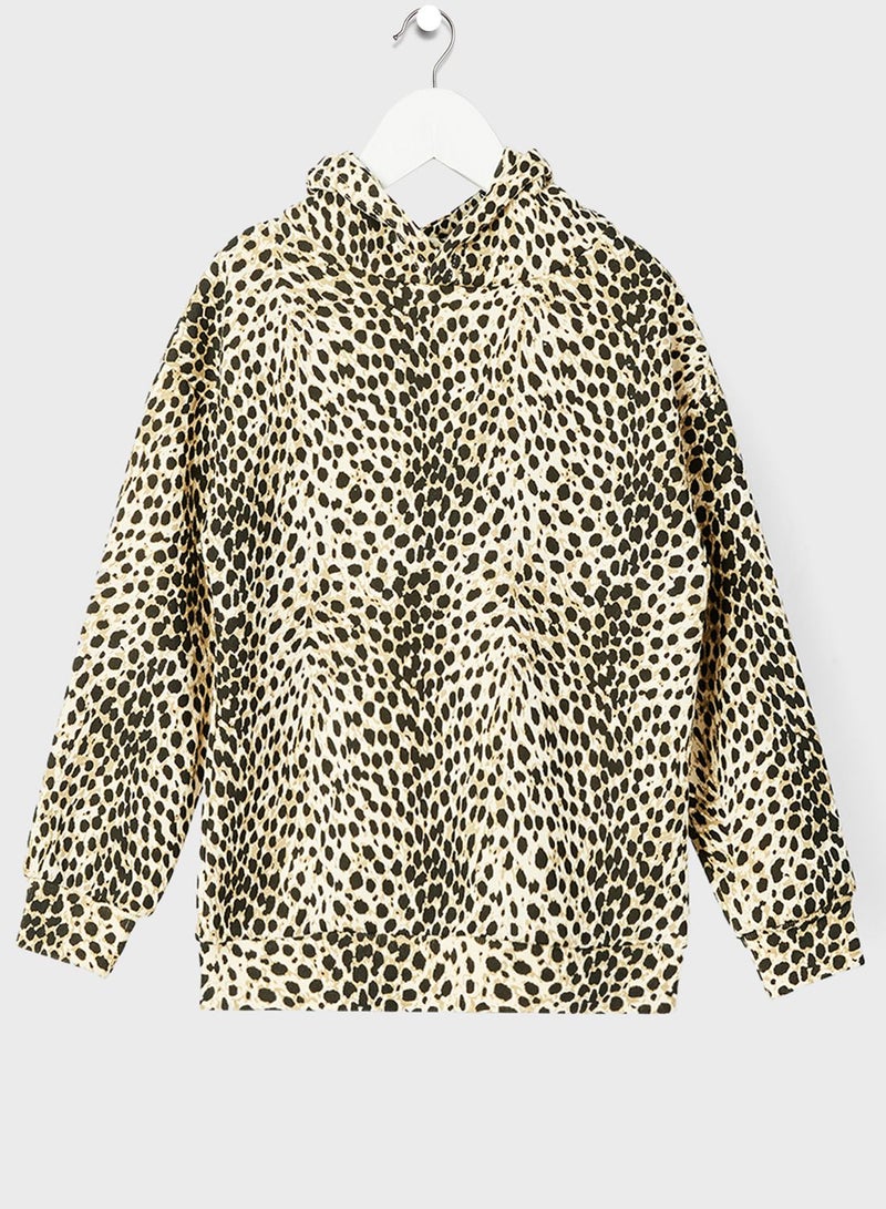 NAME IT Kids Animal Print Long Sleeve Hoodie - Image 1