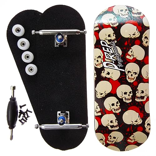 PREP V2 Performance Complete Wooden Fingerboard 34mm Skull - Image 5