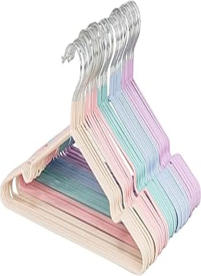 Generic - Colored Steel Clothes Hangers, Non Slip Hangers, Durable Heavy Duty, Coat Hangers, No Shoulder Bump Suit Hangers, Laundry Metal Hangers, Space Saving Adult Clothes Hangers 60 Pack-Random Color - Image 1