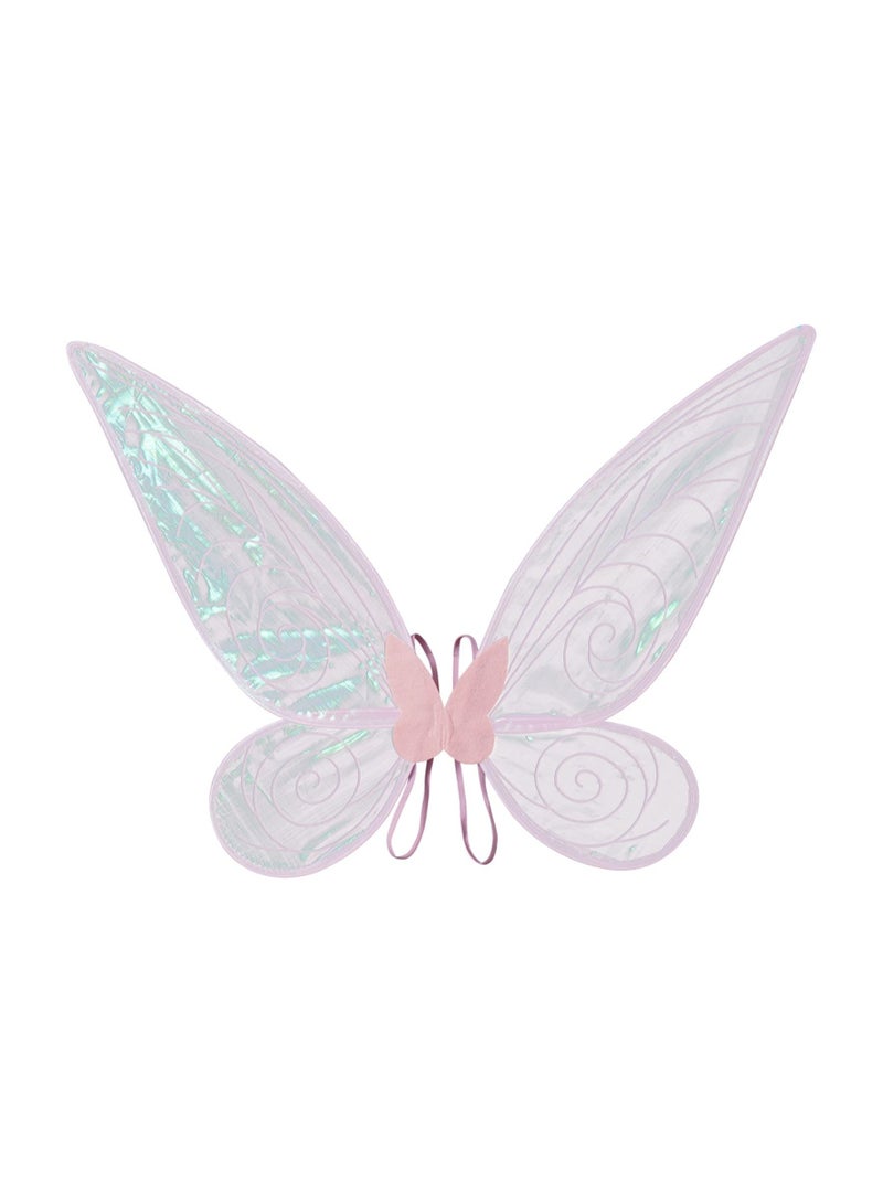 Kids Pink Sparkling Sheer Wings Fairy Dress Up Costume with Elastic Straps for Parties - Image 2