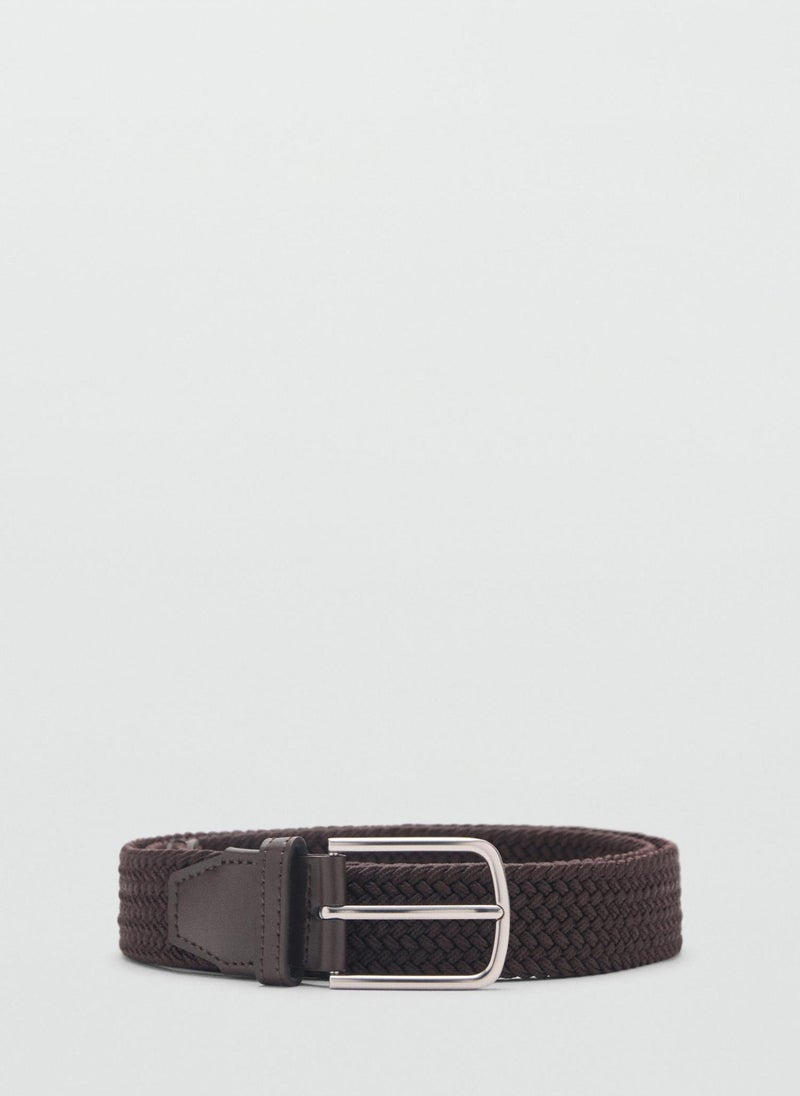 Mango Man Braided Elastic Allocated Hole Belt  - Image 1