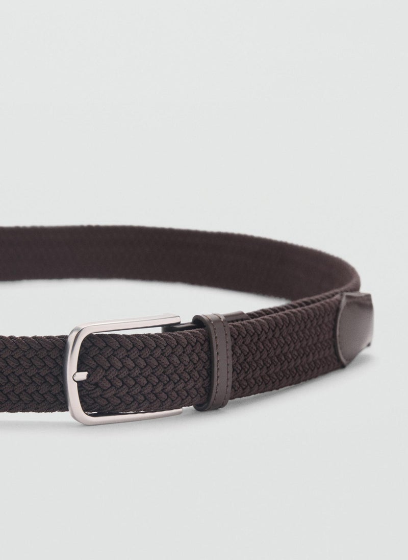 Mango Man Braided Elastic Allocated Hole Belt  - Image 2