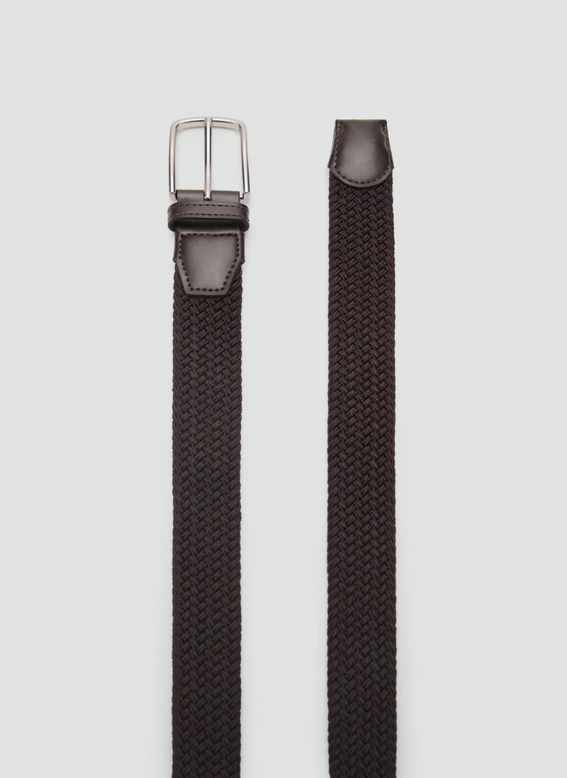 Mango Man Braided Elastic Allocated Hole Belt