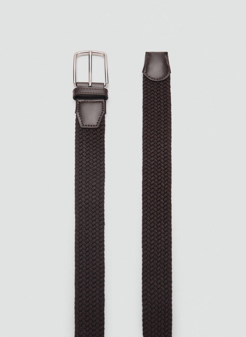 Mango Man Braided Elastic Allocated Hole Belt  - Image 3