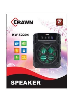 KRAWN Portable Bluetooth Speaker, FM Radio, SD Card, USB Port, MP3 Player KW-52204  - Image 1