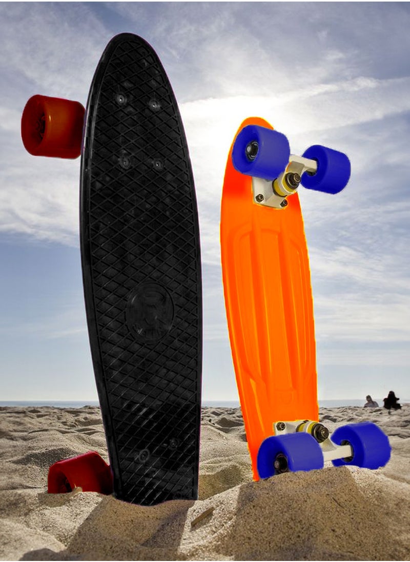 Urise - Skateboard with Repair Kits Mini Cruiser for Boys and Girls with ABEC 7 Bearings and PU Wheels for Skating Cruising (57cm x 15cm) - Image 1