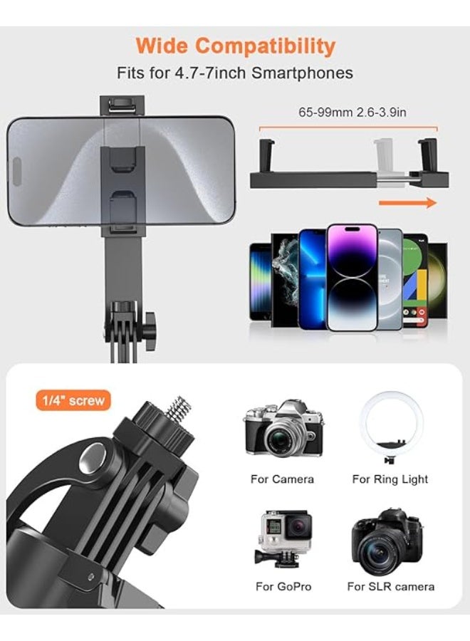 1.8m Tripod for Automatic Face Tracking with 360° Rotating Mobile Holder, Remote Control, Rechargeable, Suitable for iPhone, Android, GoPro, and Ring Light - Image 2