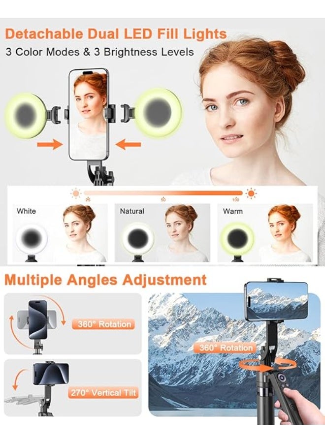 1.8m Tripod for Automatic Face Tracking with 360° Rotating Mobile Holder, Remote Control, Rechargeable, Suitable for iPhone, Android, GoPro, and Ring Light - Image 5