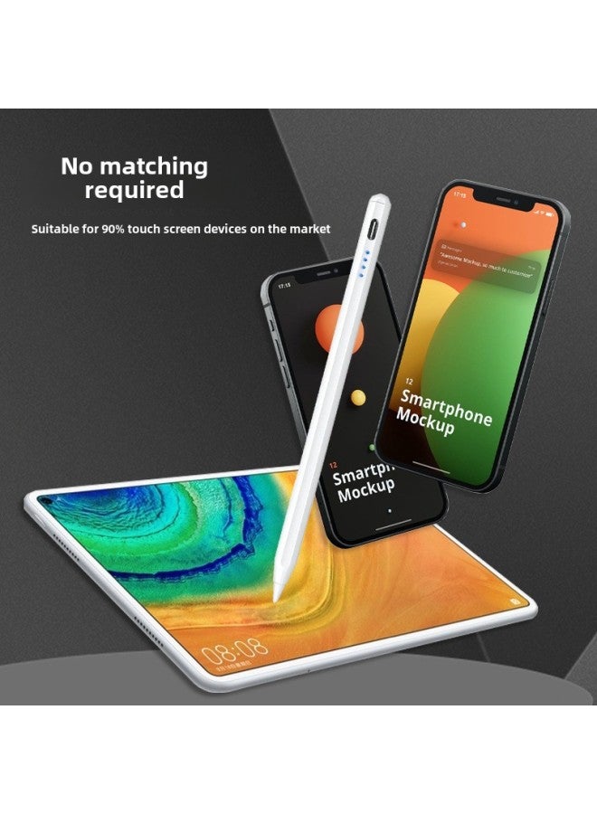 Universal Handwriting Pen Type-C Interface Magnetic Absorption Instant Use Battery Level Display Suitable For Apple Android Capacitive Pen-Color:QL-2259 Four Lamp 【iPad Special】 2 Nib - Image 3