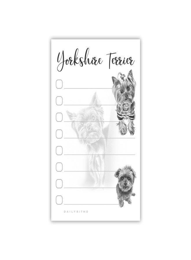 DAILY RITMO Yorkshire Terrier Yorkie Sticky Notepad to Do List | Yorkshire Terrier Dog Yorkie Lover Gifts for Women | Office School Supply Sticky Notes 4"x6" 50 Pages - Image 1