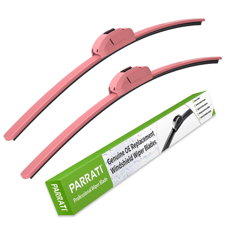 PARRATI OEM QUALITY 26" + 20" PARRATI Premium All-Season Pink Windshield Wiper Blades (Set of 2) - Image 1