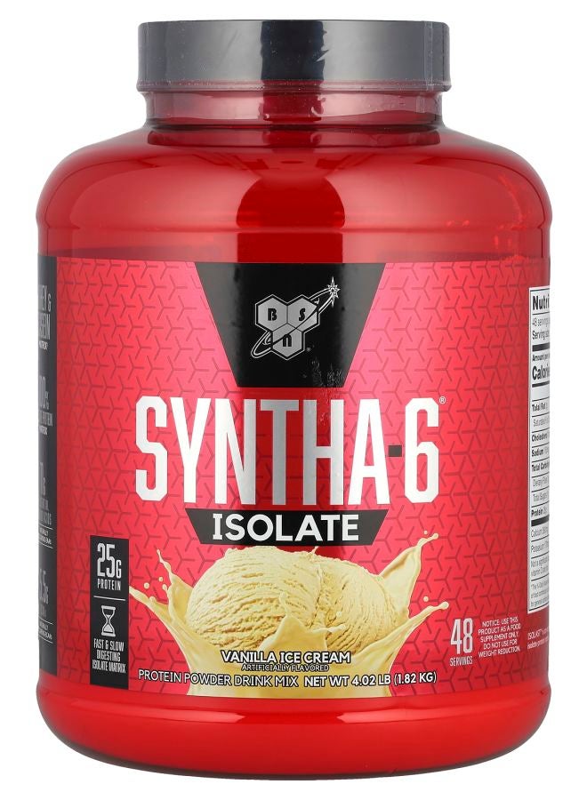 BSN Syntha-6® Isolate Protein Powder Drink Mix Vanilla Ice Cream 4.02 lbs (1.82 kg) - Image 1