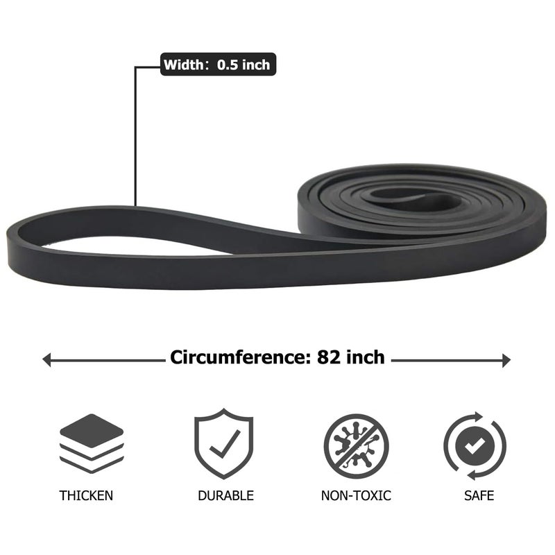 WSAKOUE Pull Up Bands, Resistance Bands, Pull Up Assistance Band Exercise Bands for Men & Women Working Out, Body Stretching, Physical Therapy, Muscle Training - Black - Image 2