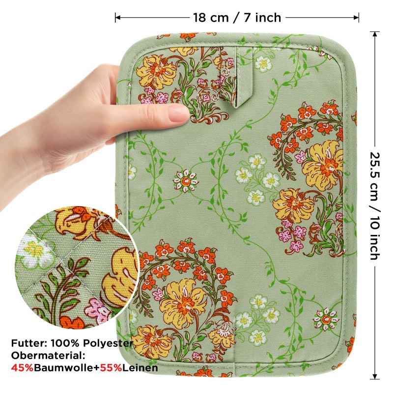 BONTHEE Pot Holders for Kitchen Heat Resistant Hot Pads for Countertops Oven Pot Holders Cotton Potholders for Kitchen Cooking Baking - 2PCS - Image 5