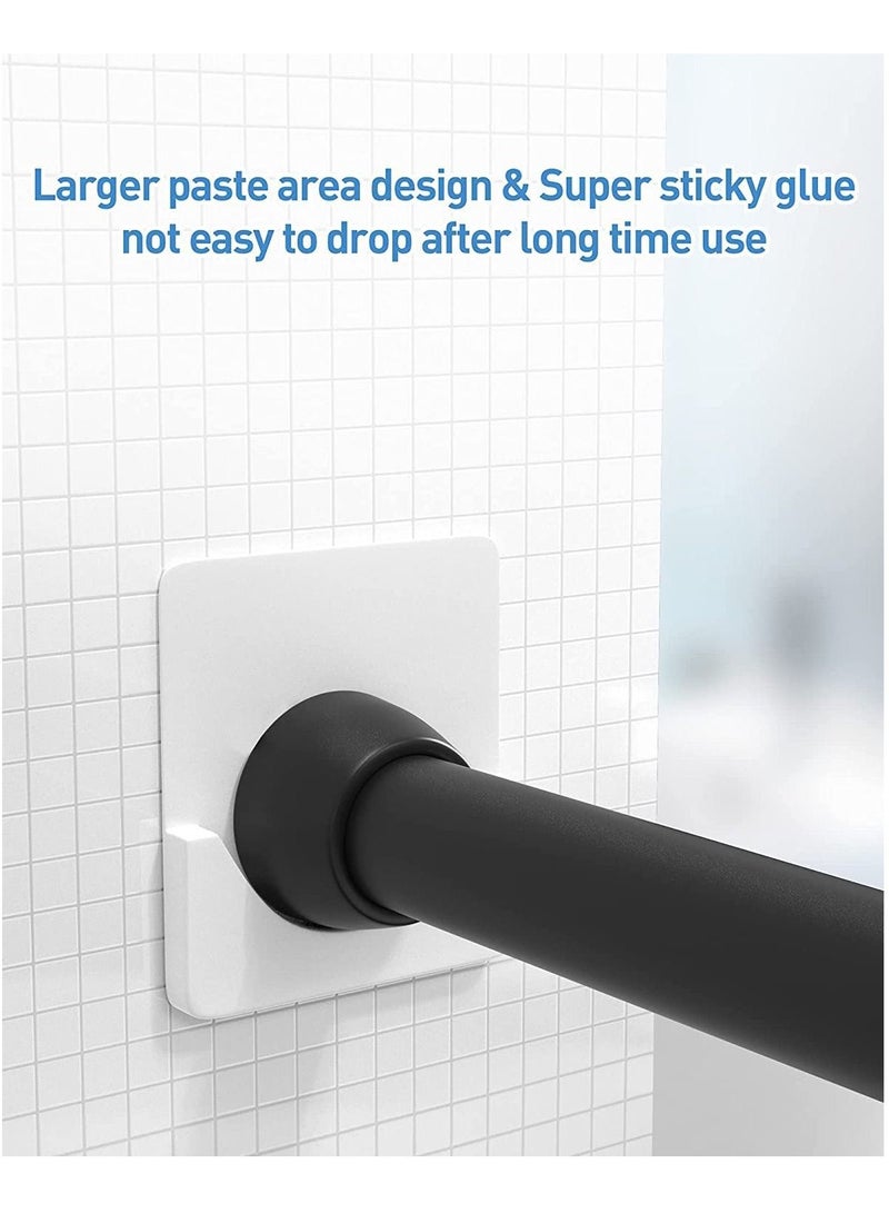 Adhesive Curtain Rod Holder 2-Piece No Drilling for Bathroom Wall with Sticker and Sturdy Screws  - Image 3