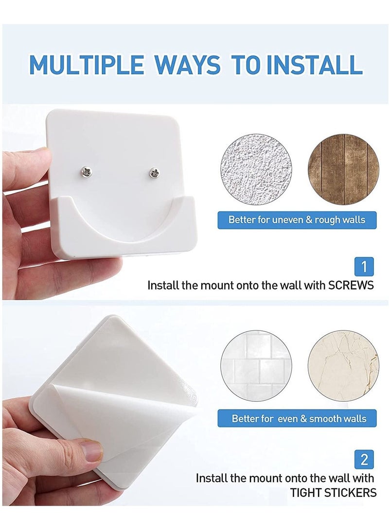 Adhesive Curtain Rod Holder 2-Piece No Drilling for Bathroom Wall with Sticker and Sturdy Screws  - Image 4