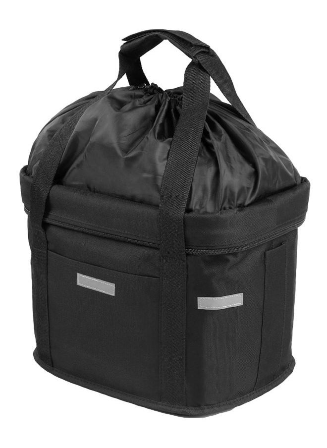 Generic Waterproof Bicycle Front Basket,Bicycle Front Basket Removable Waterproof Bike Handlebar Canvas Basket Pet Carrier Frame Bag  - Image 2