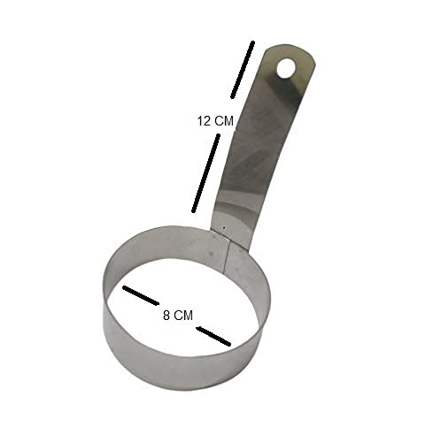 Dynore Dynore Stainless Steel Round Egg Ring with Handle Small 3 inch  - Image 2