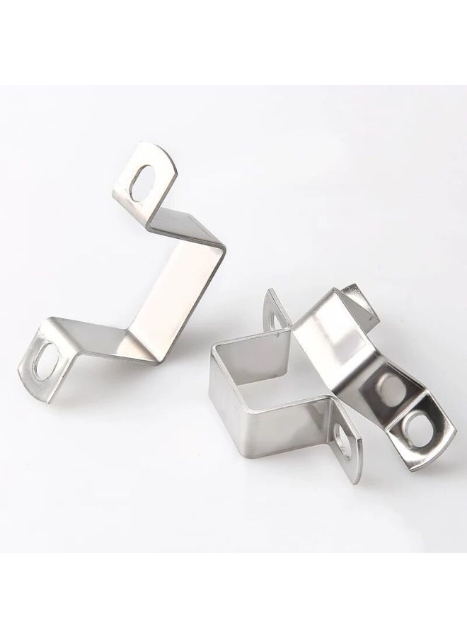 Direct 304 Stainless Steel Thickened Square Horse Card Pipe Clamp Pipe Bracket Pipe Buckle Hose Clamp U-shaped Pipe-Specifications And Models:25*50 Suit  - Image 2