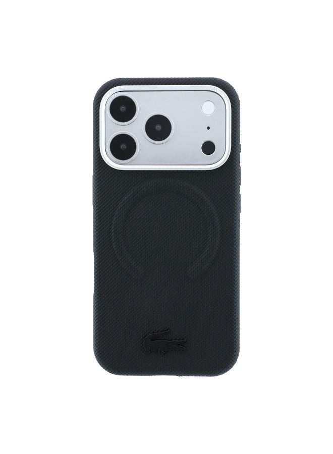LACOSTE MagSafe PU Leather Hard Case for iPhone 18 Pro Max, Petit Pique Embossed Slim Protective Cover - Image 3
