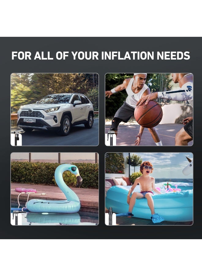 AstroAI Tyre Inflator Air Compressor 150PSI, Power Supply 12V DC / 230V AC, Tyre Pump with Dual Metal Motors & LED Light, Car Accessories for Car, Bicycle and Air Mattresses for Gifts - Image 5