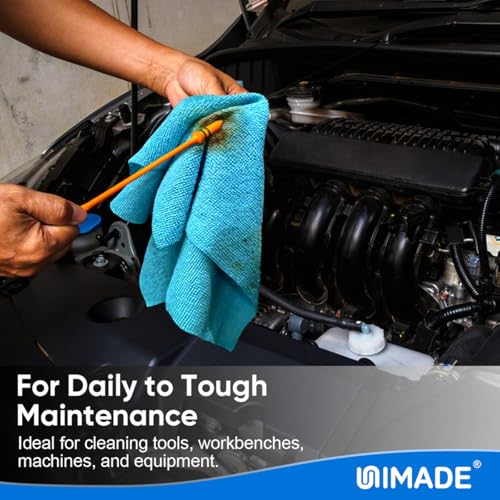 UNIMADE Microfiber Cleaning Cloth, 10 Pack Reusable Microfiber Towels for Cars Lint Free Cleaning Shop Towel Rags for Home Kitchen Automotive Bar Mechanic Restaurant Garage, 11.5"x 11.5", Multicolor - Image 4