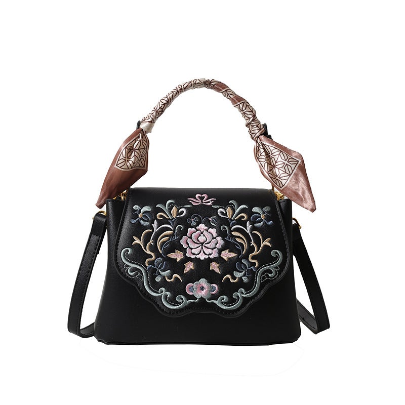 Niche Ethnic Style Embroidered Women'S Bag Texturized Shoulder Crossbody Handbag Fashion Retro National Style Women'S Bag - Image 1