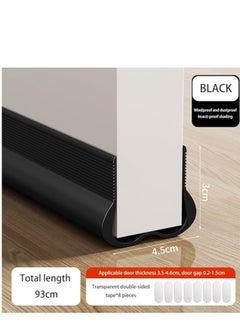 Generic Silicone Door Draught Excluder Strip – 93CM No-Stick Soundproof Door Seal, Weatherproof Draft Stopper for Bottom of Doors – Wind, Noise, Dust, and Cold Blocker  - Image 2