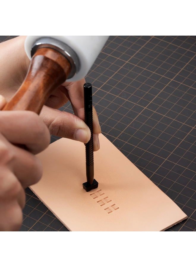 WUTA Leather Stamping Tools, Black Stamp Punch Set 20Pcs Patterns Stamp Punch Set for Leather Working Leather Craft Stamp Handmade Art Tools - Image 4