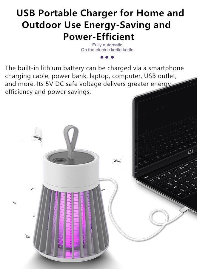 مبيد حشرات كهربائي محمول مبيد حشرات طائرة مبيد حشرات خارجي، مصيدة مبيد حشرات البعوض ومصباح LED، مبيد حشرات إلكتروني مبيد حشرات كهربائي داخلي وخارجي، مصباح LED UV مبيد البعوض، مصيدة ذباب للاستخدام الداخلي في الفناء والحديقة - Image 3