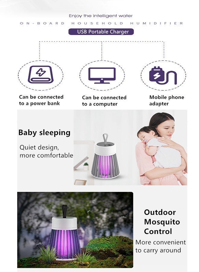 مبيد حشرات كهربائي محمول مبيد حشرات طائرة مبيد حشرات خارجي، مصيدة مبيد حشرات البعوض ومصباح LED، مبيد حشرات إلكتروني مبيد حشرات كهربائي داخلي وخارجي، مصباح LED UV مبيد البعوض، مصيدة ذباب للاستخدام الداخلي في الفناء والحديقة - Image 5