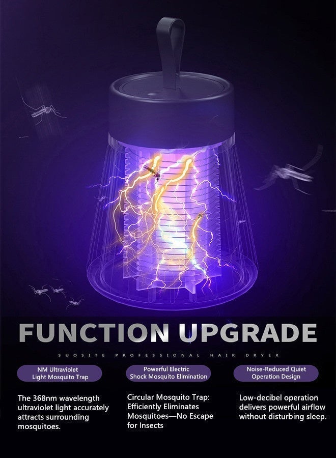 مبيد حشرات كهربائي محمول مبيد حشرات طائرة مبيد حشرات خارجي، مصيدة مبيد حشرات البعوض ومصباح LED، مبيد حشرات إلكتروني مبيد حشرات كهربائي داخلي وخارجي، مصباح LED UV مبيد البعوض، مصيدة ذباب للاستخدام الداخلي في الفناء والحديقة - Image 4