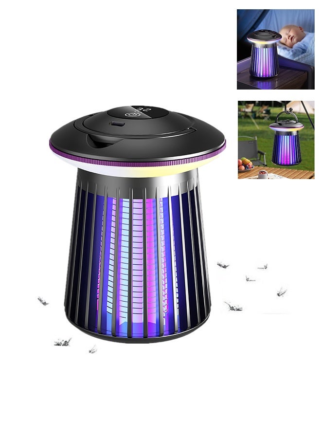 Portable Electric Flying Insects Killer Bug Zapper Insect Killer Outdoor,Mosquito Insect Bug Zapper Trap Killer LED Lamp, Electronic Mosquito Killer Electric Insect Killer Indoor and Outdoor,Mosquito Killer LED UV Light, Fly Trap for Patio Yard Garden Indoor Use - Image 1