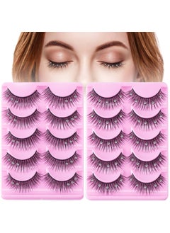 ANCIRS ANCIRS 2 Boxes(20pcs) Diamond False Eyelashes for Makeup, Natural Rhinestone Decorative Faux Mink Lashes, False Eye Lashes for Valentines Halloween New Year Cosplay Party Stage Decor 
