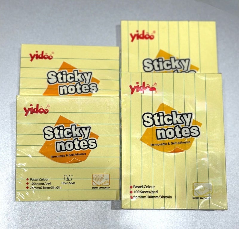 400 lined adhesive sheets in different sizes (set of 4 pieces) - Image 1