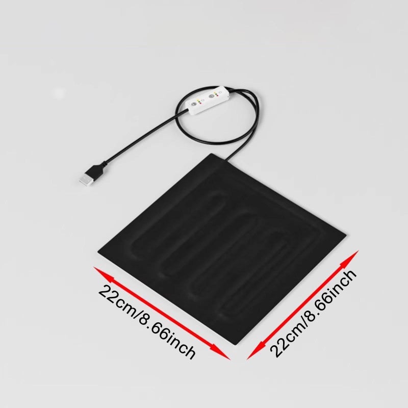 وسادة تدفئة للزواحف مع مؤقت USB قابل لضبط درجة الحرارة 22 سم × 22 سم - Image 3