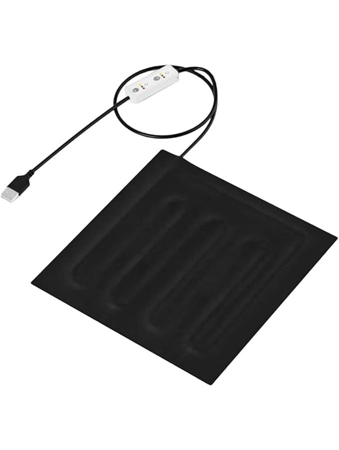 وسادة تدفئة للزواحف مع مؤقت USB قابل لضبط درجة الحرارة 22 سم × 22 سم - Image 1