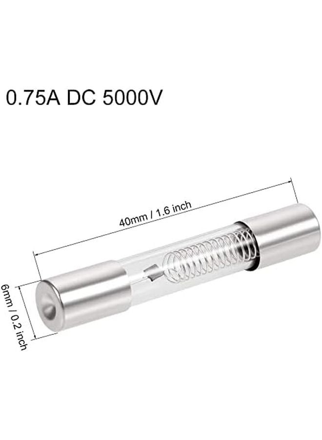 صمامات فرن الميكروويف 0.75 أمبير 5000 فولت سريعة الانصهار زجاجية 6x40 مم عبوة من 5 قطع - Image 3