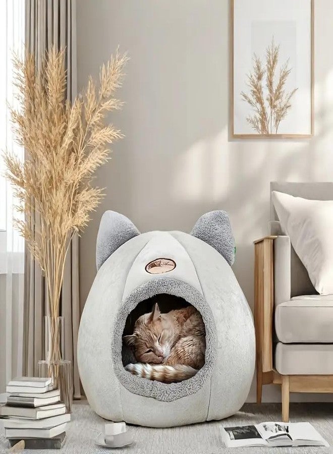 BLURISM 2-in-1 Foldable Pet House Ultra Soft Bed for Cat Dogs, Warm Portable Washable Indoor Puppy Kitten Beds Cave Tent Dog Washable and cat Bed for Small & Medium Bed House |hut