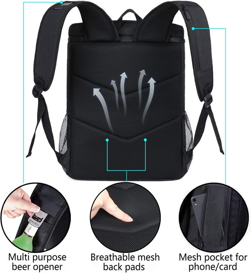 FORICH Soft Cooler Backpack Insulated Waterproof Backpack Cooler Bag Leak Proof Portable Small Cooler Backpacks to Work Lunch Travel Beach Camping Hiking Picnic Fishing Beer for Men Women - Image 5