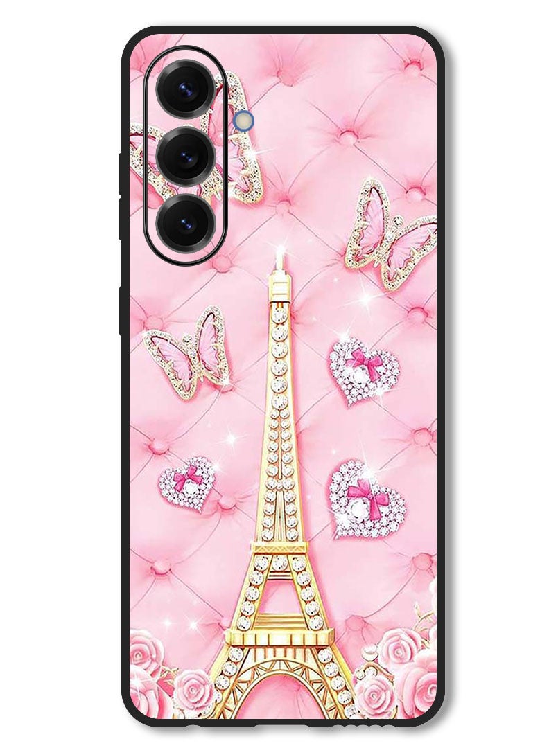 Theodor Case Compatible with Samsung Galaxy M56 6.74 Inch Protection Shockproof Bumper Cover Eiffel Tower (2) - Image 1