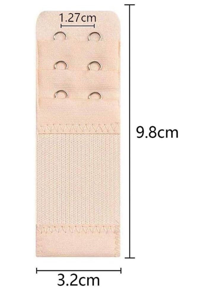 MIRFA Bra Extender With Elastic Hook (3 Pieces - Black, Beige And White)  - Image 4