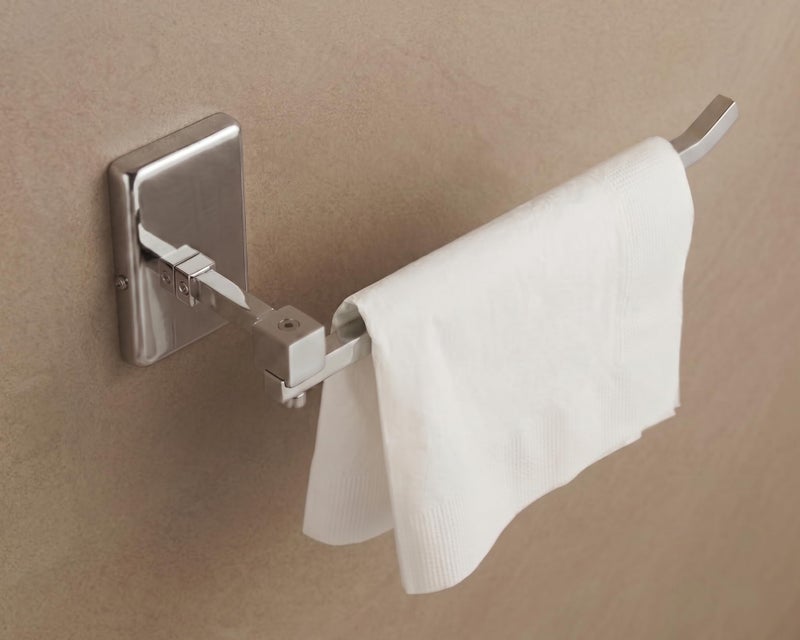 GRIVAN Square Shape Stainless Steel Napkin Towel Ring Napkin Holder Bathroom Towel Hanger Rod Hook Shelf for Kitchen & Wash Basin Bathroom Accessories Wall Mounted - Image 1