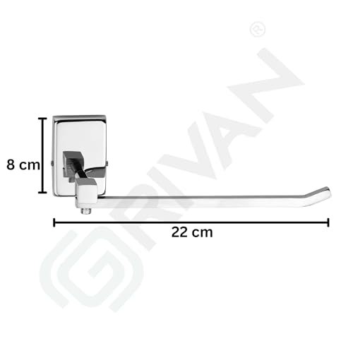 GRIVAN Square Shape Stainless Steel Napkin Towel Ring Napkin Holder Bathroom Towel Hanger Rod Hook Shelf for Kitchen & Wash Basin Bathroom Accessories Wall Mounted - Image 2