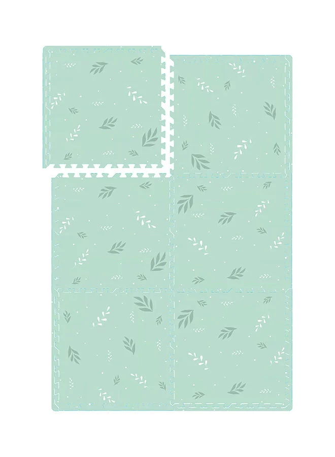 بامبل آند بيرد 6 Pieces - Baby Play Mat - Motor Skills Educational Mat, Non Toxic Eva Foam - Waterproof, Easy To Clean, Easy To Store - 60Cm X 60Cm X 1.2Cm - Leaves