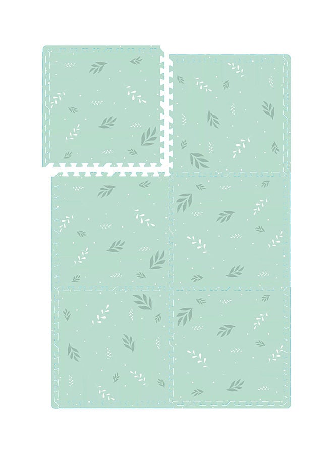 Bumble & Bird 6 Pieces - Baby Play Mat - Motor Skills Educational Mat, Non Toxic Eva Foam - Waterproof, Easy To Clean, Easy To Store - 60Cm X 60Cm X 1.2Cm - Leaves - Image 1