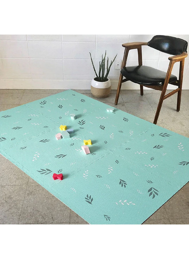 بامبل آند بيرد 6 Pieces - Baby Play Mat - Motor Skills Educational Mat, Non Toxic Eva Foam - Waterproof, Easy To Clean, Easy To Store - 60Cm X 60Cm X 1.2Cm - Leaves