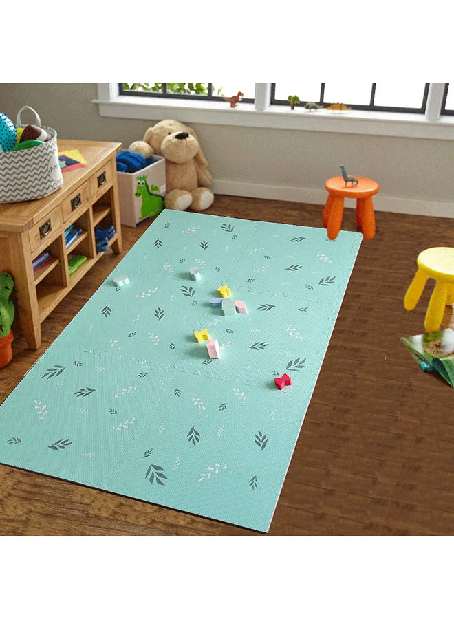 Bumble & Bird 6 Pieces - Baby Play Mat - Motor Skills Educational Mat, Non Toxic Eva Foam - Waterproof, Easy To Clean, Easy To Store - 60Cm X 60Cm X 1.2Cm - Leaves