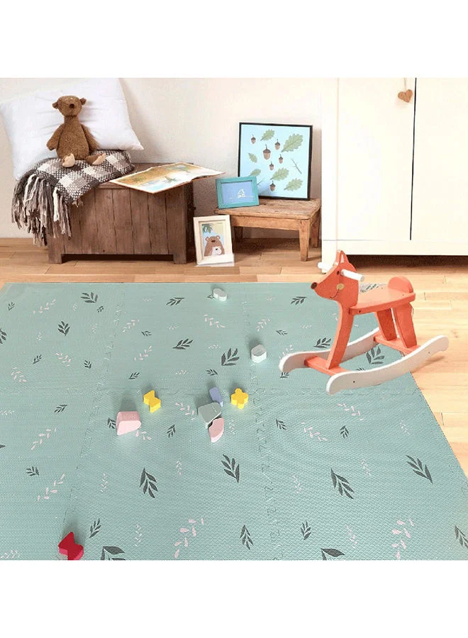 Bumble & Bird 6 Pieces - Baby Play Mat - Motor Skills Educational Mat, Non Toxic Eva Foam - Waterproof, Easy To Clean, Easy To Store - 60Cm X 60Cm X 1.2Cm - Leaves